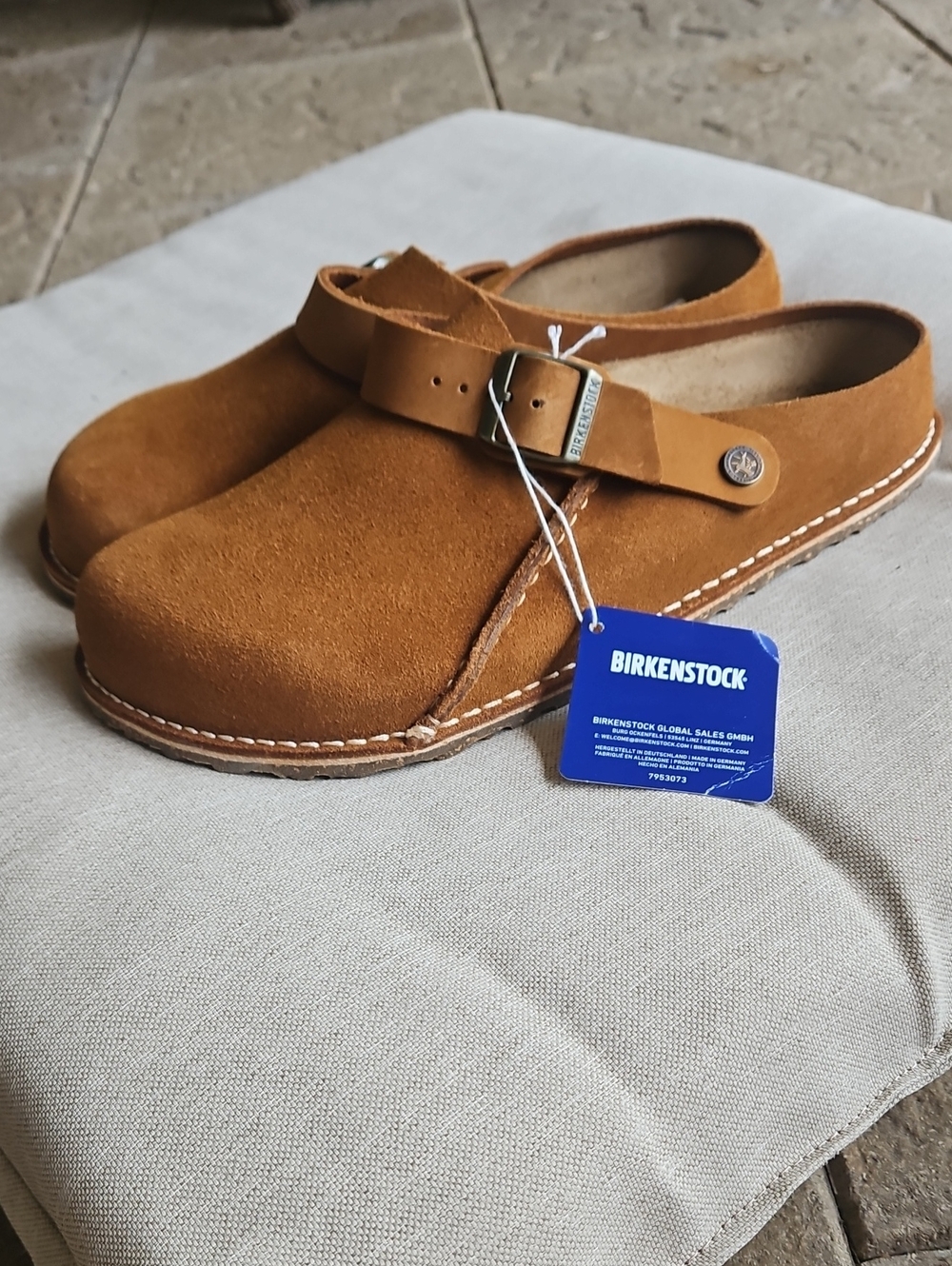 Birkenstock Lutry Convertible Clog Premium Suede Mink Brown Men's 12